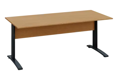 EPK 18 - 18 stůl kancelářský, kovová podnož černá, deska 18 mm, široký 1800 mm, buk Royal